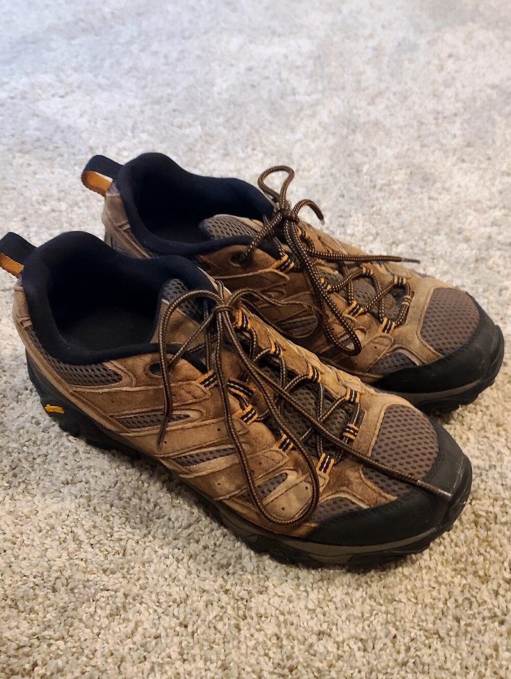 Men's 11, Brown Merrell Trail Hiking Shoes - Comfortable All-Terrain Support